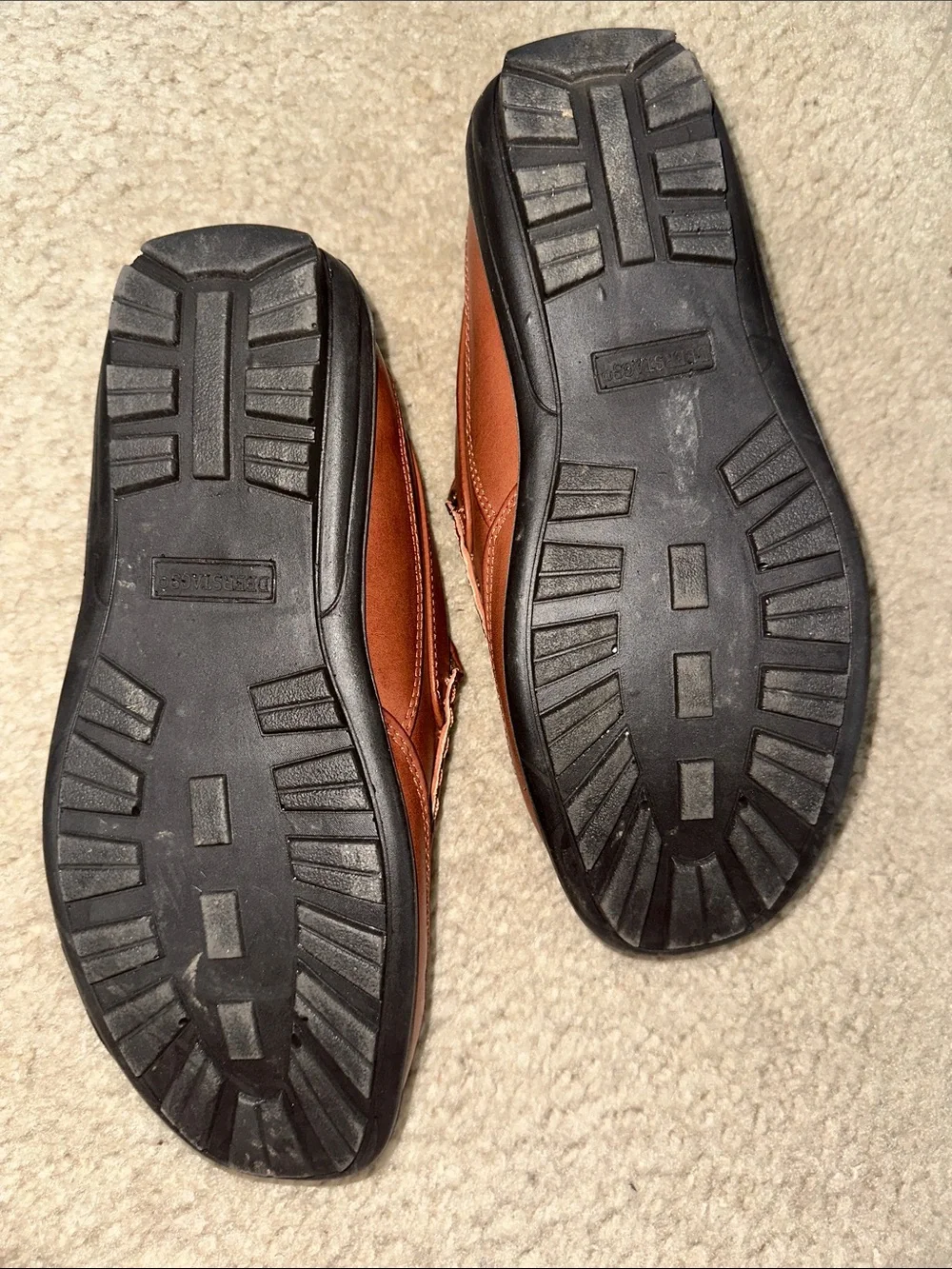 Deer Stags Brown Leather Slip-On Moccasins